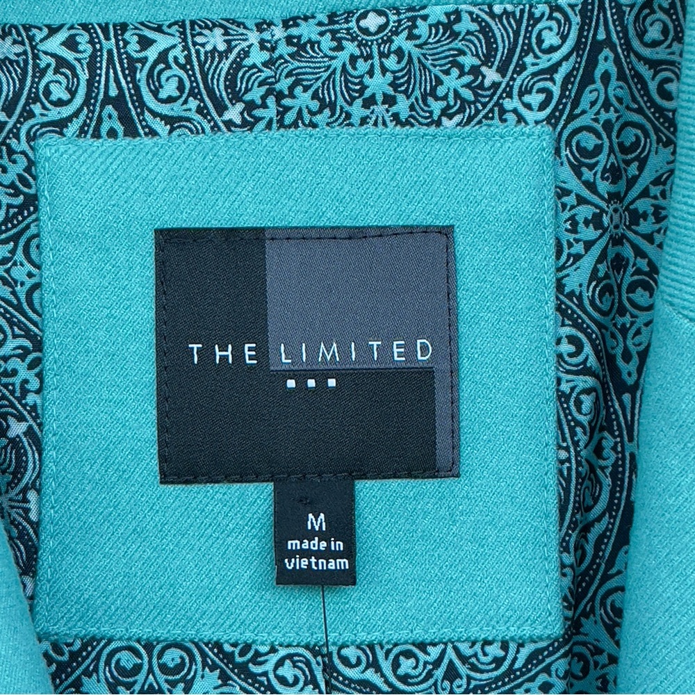 THE LIMITED Jacket Two Buttons Satin Contrast Lining 3/4 Sleeve w/Three Buttons - Picture 10 of 16